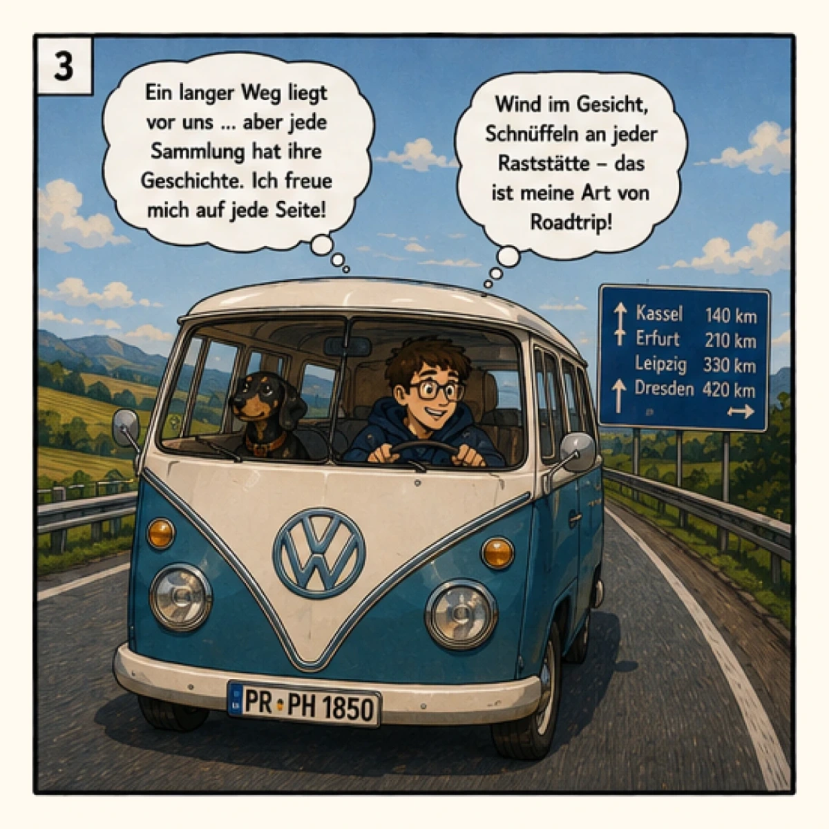 Preußenphilatelist hat sich eine große Sammlung gekauft und ist auf der Heimreise. - Bild 3